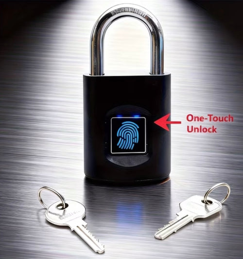 Fingerprint Lock—Smart Fingerprint Lock with Key Option – Trustworthy Biometric Security for Gyms, Gates, Doors, And School Lockers